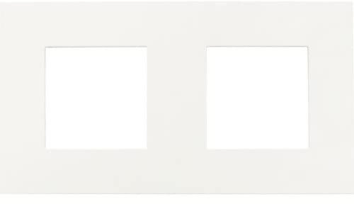 CABLEPELADO Marco compacto para 2 elemento Niessen Zenit | Marco de 2 elemento y bastidor | N2272BL | 85x156 mm | Apto para superficie y empotrar | Color Blanco | 2 Elementos