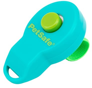 PetSafe Clik-R - Refuerzo de comportamiento positivo para mascotas - Todas las edades, cachorros y perros adultos - Uso para recompensar y entrenar - Guía de entrenamiento incluida - Verde azulado