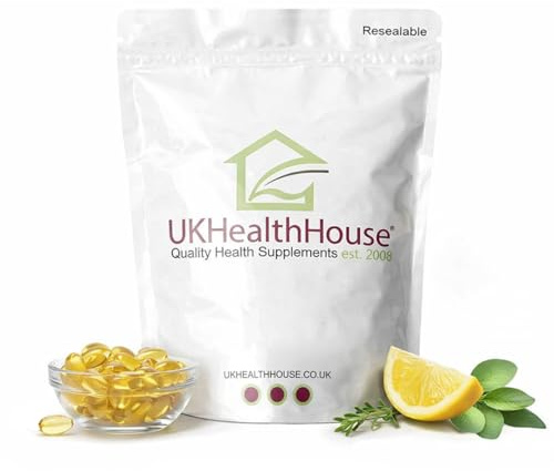UKHealthHouse Omega 3-6-9 Nutritional Supplements Capsules from Fish Oil Sunflower Seed Oil Flaxseed Oil & Vitamin E Source of Alpha-Linolenic Acid Blend of Premium (360 softgels)