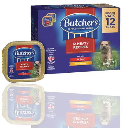 Fizporium 12 Meaty Recipes Wet Dog Food Trays 150g, Wet Dog Food, Natural and Nutritionally Balanced, Wet Dog Food for Adult Dogs, 12 Dog Food Trays (12 x 150g)