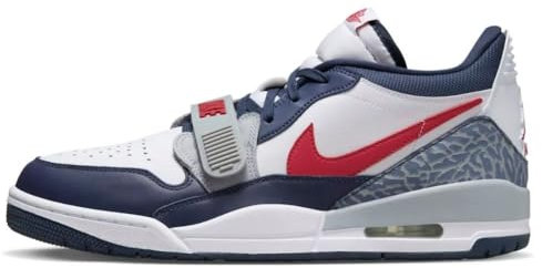 NIKE Mens Air Jordan Legacy 312 Low Running Shoes, White/Varsity Red-midnight Navy, 6 UK