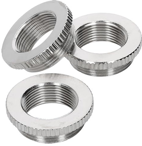 Kalitec D6732253 Reducción moleteada de latón M32/M25, 3 unidades, reductor de rosca, rosca interior M25, rosca exterior I M32, IP68