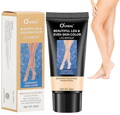 2Pcs Wasserfestes Bein-Make-up ohne Übertragung, Tattoo Abdecken Wasserfest Make-up Abdeckcreme für Krampfadern, Make-up zum Abdecken von Narben an Beinen und Körper (Schönstes Leuchten, #01)