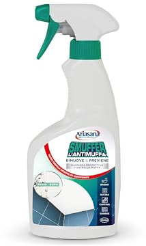 Ariasana Smuffer - L'antimuffa Igienizzante, Rimuovi muffa spray contro funghi, alghe e muschi, Fungicida spray cantina e cucina, per interni ed esterni, 500ml