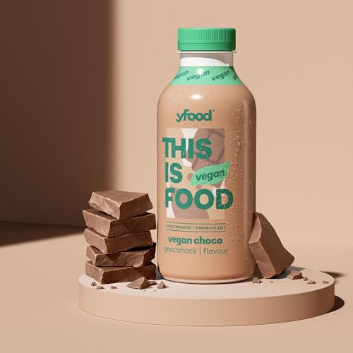 yfood Vegan Choco, tasty vegan meal replacement, THIS IS FOOD drink, 26g of protein, 26 vitamins and mineral, Plant based shake (12 x 500ml)