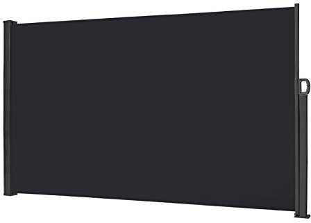 Aufun Tenda laterale estensibile in alluminio 200 x 300 cm opaca protezione solare con staffa a parete tenda privacy per balcone, terrazza, giardino - Antracite