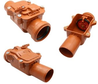 MD Technic Rückstauverschluss Ø DN 75 mit Verriegelung Orange Rückstauklappe