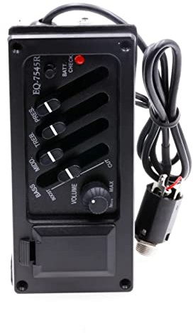 Gitarr pickup EQ, 2, 5 mm pluggkabel Akustisk gitarr EQ Klassisk gitarr pickup elbox för klassiska akustiska, folkliga gitarrer