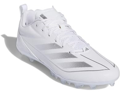 adidas Adizero Electric.2 Ballon de football américain pour homme, Blanc/argenté métallisé/blanc, 12