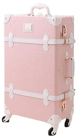 ZNBO Carry On Luggage with Spinner Wheels,Suitcase Trolley Carry On Hand Cabin Luggage Hard Shell Travel Bag Lightweight with TSA Lock,Pink,26