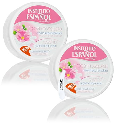 Instituto Español Crema Corporal Hidratante, Crema Hidratante Regeneradora Con Acido Hialurónico Hidratante Prevención Estrías, Cuidado Preventivo Piel Seca, Agrietada, Aspera, Set 800ml