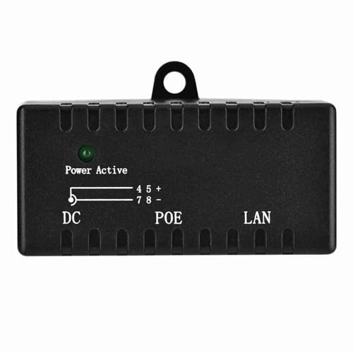 Splitter PoE de la Red de Akozon LAN, Adaptador de Inyectores Ethernet sobre Ethernet, Negro, Alta Velocidad y Construcción de ABS Duradera (White) (Black)