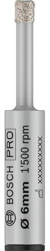 Bosch 1x PRO Ceramic dry Drill Bit for Rotary Drill/Drivers, Cylindrical Shank (for Tiles, Hard tiles, Ø 6 mm, Professional Accessory Rotary Drill/Drivers)