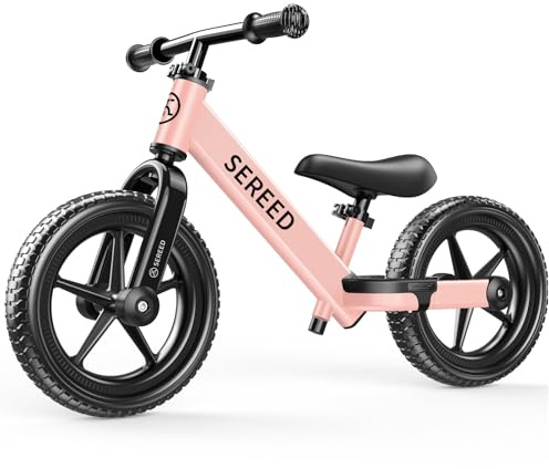 SEREED Toddler Balance Bike 2 Year Old, Adjustable Kids Bike Gift for 2-3 | No Pedal Kids Bicycle, Toys for 2 Years Old Boy, Customize Plate with Stickers, Birthday Gift for 2-3 Boys Girls