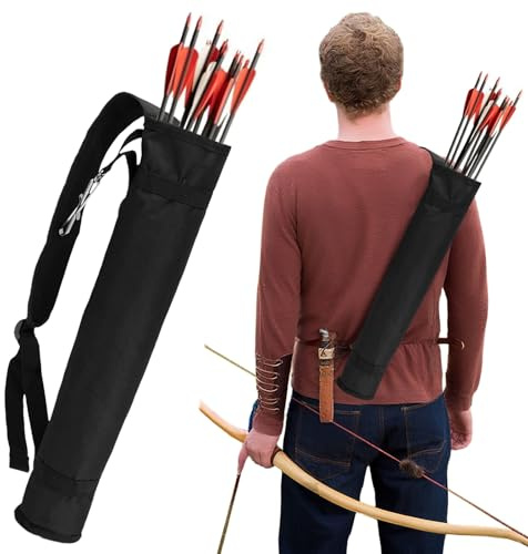 WEFHEF 1 Stück verstellbar Bogenschießen Quiver Pfeil Rucksack Tasche Hüftpfeile Rückenpfeil Pfeilrückenköcher Hüftköcher Köcherhalter Pfeile Köcher zur Aufbewahrung von Compound Recurve Bogen