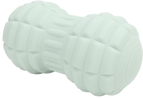 Jiawu Sfera Vibrante per Massaggio Alle Arachidi, Sfera Elettrica per Massaggio Double Lacrosse in TPE con 4 intensità, Rullo Muscolare per Rilascio Miofasciale e Recupero Muscolare (GREEN)