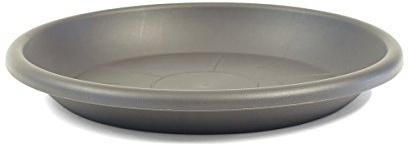 greemotion Blumentopfuntersetzer Anthrazit - Untersetzer Blumen mit 58 cm Durchmesser Höhe 8,1 cm - Pflanzkübel Untersetzer aus Kunststoff - Pflanzenuntersetzer rund - Pflanzen-Untertopf