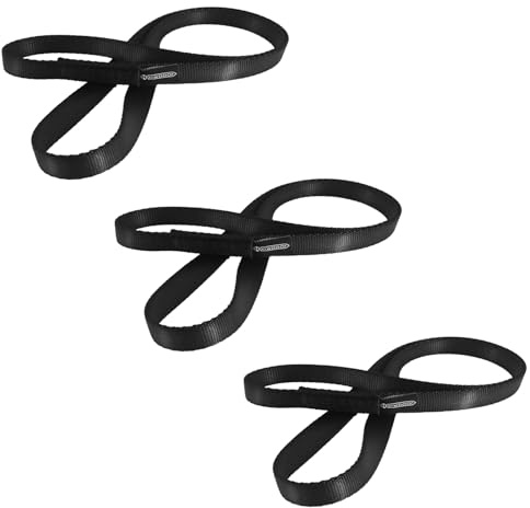 NewDoar 16mm Climbing Sling UIAA CE Certified,23KN EN566 Certified,Climbing Utility Cord Rock Climbing,Creating Anchors System,Rappelling Gear,Perfect for Tree Work(Black 24 3pcs)