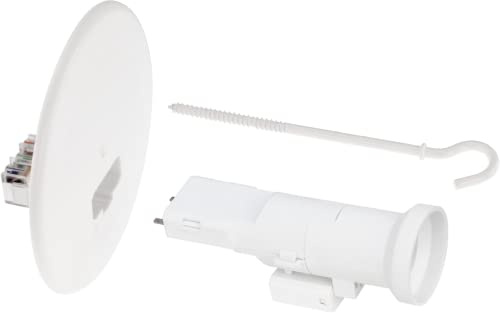 EUR'OHM Couvercle de finition DCL pour boîtes point de centre - Ø120mm Kit couvercle DCL + Piton 120mm + Douille DCL E27 - Câble gaine et connectique
