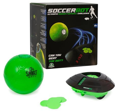Smart Ball - Soccerbot, Entrenador Personal de Fútbol Indoor, Bot con Sensores para Seguir al Balón, Maniobrando para Probar tus Habilidades, Pantalla LCD para la Puntuación, Famosa (MR100000)