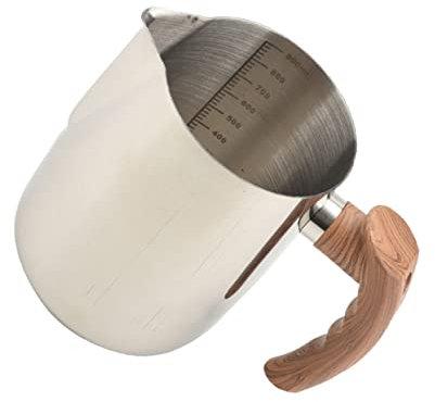 KONTONTY 1pezzi Pentola Acciaio Inossidabile Per Sciogliere Cera Con Misurazione Tazza Per Versare Candele Fai Da Te Design Ergonomico Per Realizzazione Di Candele Profumate e Colorate