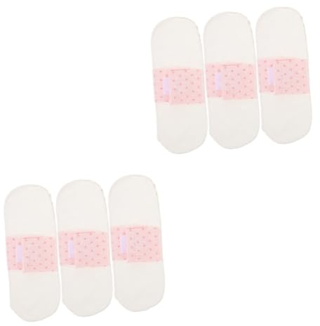 Gogogmee 6 Piezas forro de servilleta sanitaria toallas femeninas lavables toallas higiénicas de algodón compresas higiénicas almohadillas menstruales impresión de toallas sanitarias