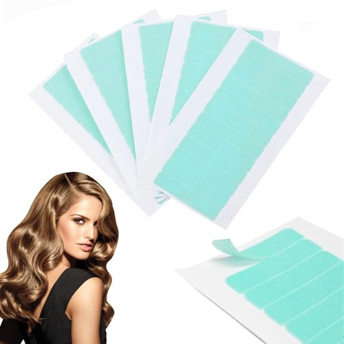 60 Pcs Hair Extension Tape Tabs,Hair Extension Tapes Human Hair Weft Replacement,Double Sided Adhesive Extension Tapes for Hair Extensions,Wigs and Hairpieces Replacement(4 x 0.8cm)