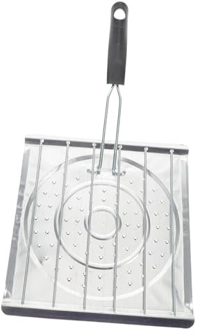 KONTONTY Tostadora De Inoxidable Parrilla para Colombianas Tostadora para Acampar Cesta Rodante Utensilios De Cocina Arepas Quesadillas Camping Senderismo Pescado Carne Verduras