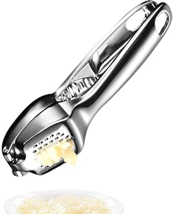 Spremiaglio facile da spremere, lavabile in lavastoviglie, tritaaglio per pasta d'aglio, spremiaglio ergonomico, spremiaglio da cucina, 17 x 3 x 3 cm, per schiacciare l'aglio intero in pasta d'aglio