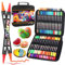 Sanyetral 60 Colors Acrylic Paint Pens-Based Acrylic Paint Markers for Wood,Canvas,Rock Painting,Glass,Ceramic,Stone Surfaces,DIY Crafts Making