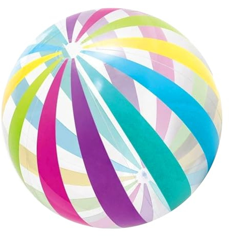 Genérico Elota De Playa Inflable, Pelota De Playa Grande De 16 Pulgadas, Pelota De Piscina Inflable De Rayas De Colores, Pelota Portátil De De Agua De Piscina para Verano Al Aire Libre Piscina Playa