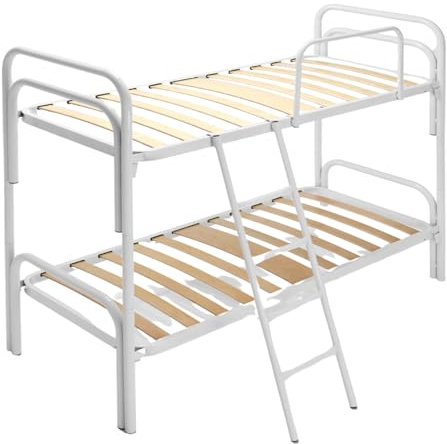 Win Bed - Letto a castello CAMELOT 80x190 Bianco | Struttura solida con doppia rete singola doghe 80x190, montaggio senza attrezzi, ideale per cameretta letto a castello e spazi ridotti