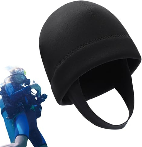 Capucha de buceo: capucha elástica de neopreno, gorro de natación térmico, casco protector de agua fría, gorra de surf para esnórquel, traje de neopreno impermeable, correa de barbilla a prueba de sol