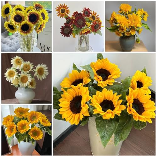 semillas decorativas de girasol - Decoración de jardín para exterior, balcón, girasol perennes resistentes, jardín, interior 300pcs