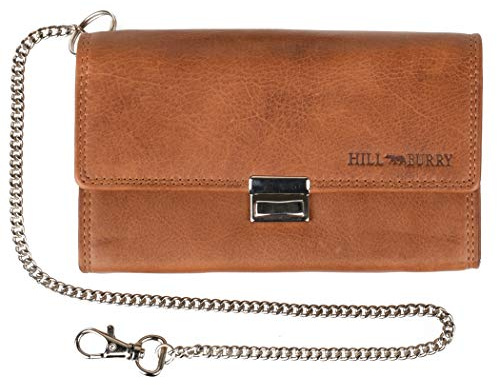 Hill Burry Portefeuille pour Serveur,Unisexe,Cuir Véritable,Construction robuste et excellente manipulation,Portefeuille professionnel pour Serveur,Beaucoup de compartiments,Chunkyrayan, marron, XL