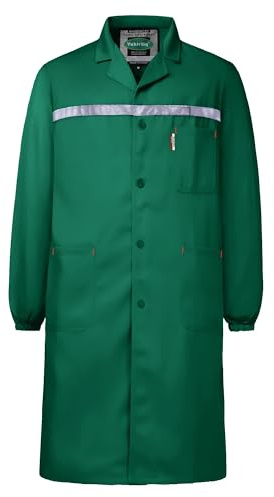Yukirtiq Blouse de Travail Atelier Industrie Veste Manches Longues à Boutons Col Chevalier Blouse Manteau Travaux Pratique Lycée