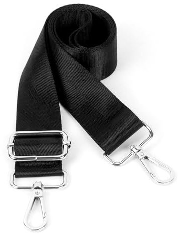 Moorle Tragegurt Tasche, Breit Taschengurt Schwarz, 3.8 cm Breite Schultergurt Für Taschen Schwarz, Nylon Schulterriemen Crossbody Bag Damen Breiter Gurt, Verstellbarer Schultergurt Taschengurt