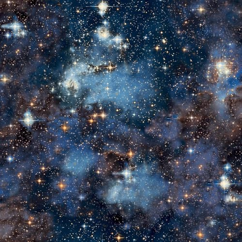 WPE® Stardust Charcoal Blue Space Wallpaper with Stars - Cosmic Galaxy Boys Room Décor, Modern Starry Night Design for Kids Bedroom, Realistic Look [Unique Design]