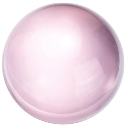 uxcell 50mm/2 Crystal Sphere Ball Glass Solid Decorative Sphere Crystal Ball Prop Ornament for Feng Shui Divination Fortune Telling Tabletop Fountain Decoration, Pink
