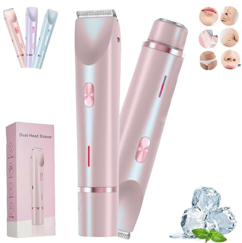 Yagerod Whimsyard Shaver For Women, Glowshave 2-In-1 Women's Body Shaver, Bald Cat Razor For Women, Ezme Razor, 2 In 1 Electric Shaver Razors, Waterproof Wet & Dry Use For Any Part(Pink)