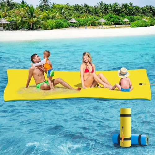 CTSC Floating Mat, Floating Water Mat, Water Trampoline for Children and Adults, Tear-Resistant 3-Layer XPE Foam Mat, A Great Companion for Boat Trips and Pool Fun (YGB275 cm)