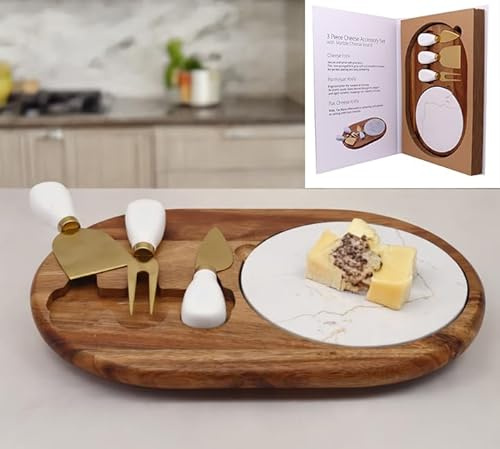 Osttillbehörsset, 4 st ostsortiment deluxe ostbräda serveringstallrik [WD4]