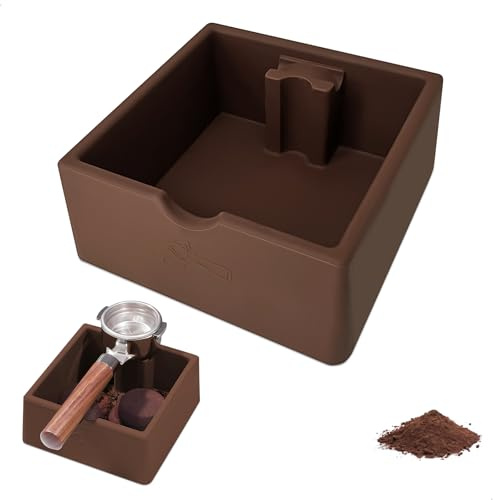 Battifondi Caffè, Accessori Macchina Caffe, Raccoglitore Polvere Per Macchina Da Caffè, Knock Box per Espresso Macchina Caffe Accessori Bar (Colore Caffè)