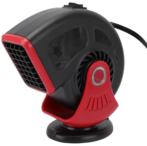 Yechiry Riscaldatore per Auto, Sbrinatore Parabrezza, Modalità Freddo Caldo 2 in 1 Sbrinatore a Riscaldamento Rapido con di Riscaldamento a Doppia Spirale e Circolazione Dell'Aria a 360° (rosso)