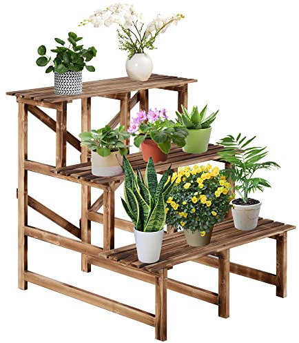 Étagère Outsunny® pour fleurs - 3 niveaux - En bois de sapin Modell5