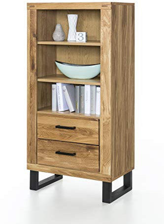 Massivmoebelversand.de Regal Tido Wildeiche teilmassiv geölt