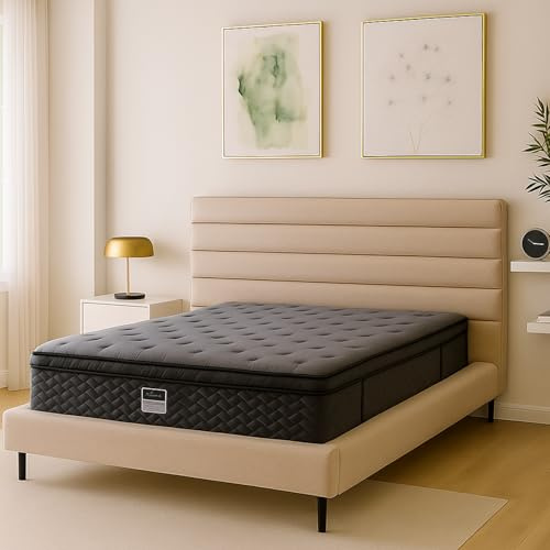 Savur Serenity Matratze mit dreifacher Technologie – Memory-Schaum, Latex und gefederte Federn – Inlett 100% Baumwolle – Tonic und feste Unterstützung – Dicke 30 cm – Matratze 200 x 200 cm