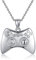 Spiel Controller Kette 925 Sterling Silber Playstation Spielkonsole PS3 PS4 Anhänger Halskette Game Controller Schmuck Geschenke für Jungen Mädchen Männer Damen Gamer