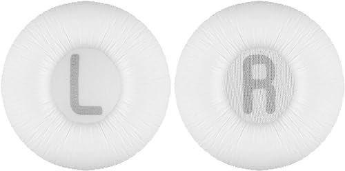 Yizhet Almohadilla Auriculares Compatible con JBL Tune 510BT 500BT 450BT 520BT JR300BT 310BT T510BT T500BT T450BT T520BT Almohadillas Cascos de Repuesto en Cuero Proteico y Espuma, Blanco
