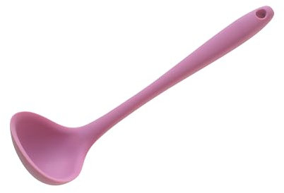 Wiltshire Mini Silicone Ladle, Cooking & Soup Serving Spoon, Heat-Resistant Utensil, Non-Stick, Non-Scratch, Studio Pink, 21x6.3x5cm